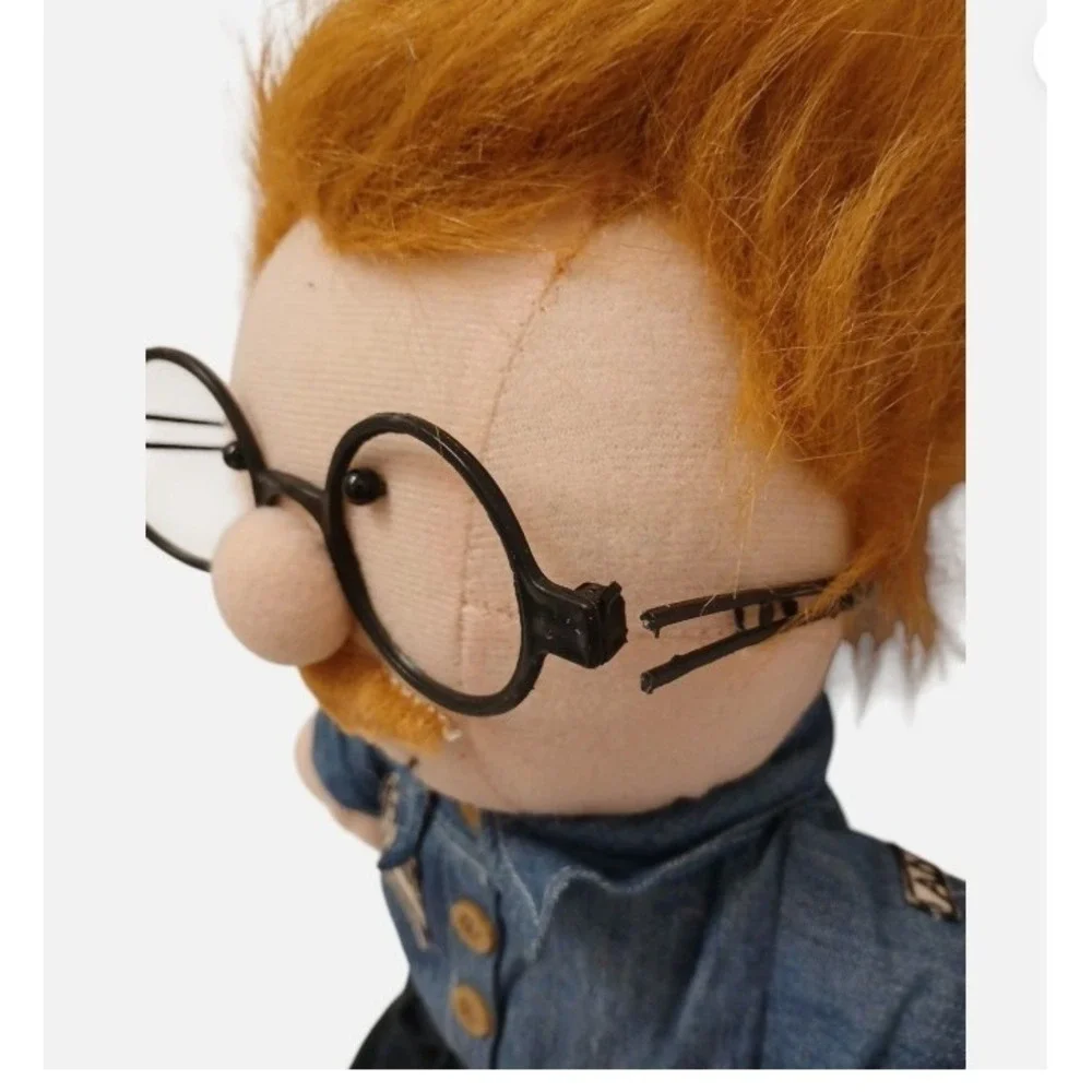 Rare 80s Empire Carpet Guy Doll Elmer Lynn Hauldren Plush Stuffed Toy Glasses